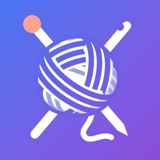 YarnSpace app icon: a ball of yarn with a knitting needle and a crochet hook